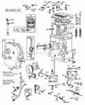 CylCrankcasePistonControl Diagram and Parts List for 190402-1834-99  Briggs and Stratton Engine